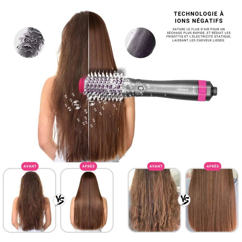 Brosse Sèche - Cheveux 3 en 1 : PARFAIT POUR AVOIR LES CHEVEUX SÉCHÉS, BOUCLÉS OU LISSÉS ! - TrendlyLux™